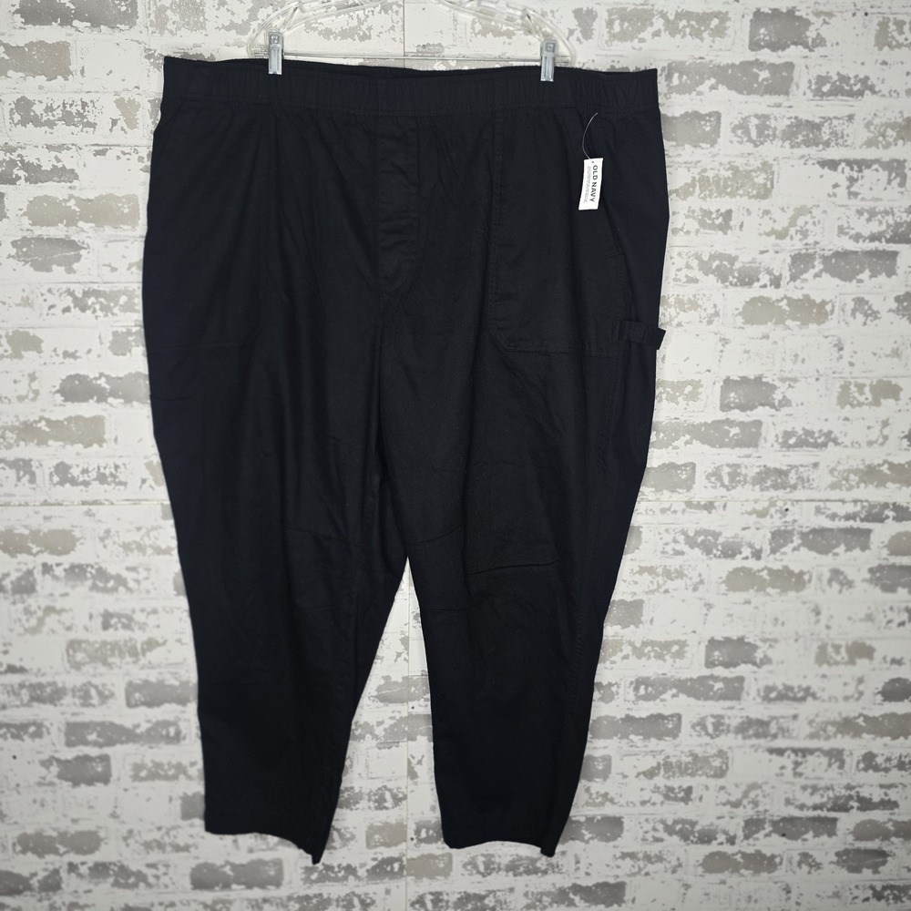 NWT Old Navy Pants Women Plus 4X Black Pulla Utility High Rise Comfort Waistband